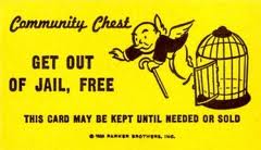 get out of jail free card from Monopoly